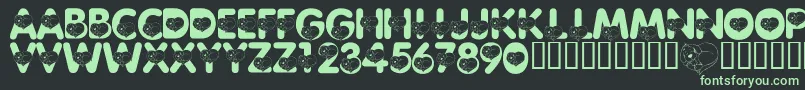 Шрифт LmsCliffordTheBigRedFont – зелёные шрифты на чёрном фоне
