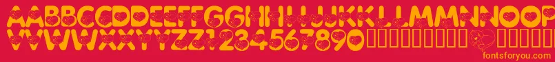 fuente LmsCliffordTheBigRedFont – Fuentes Naranjas Sobre Fondo Rojo