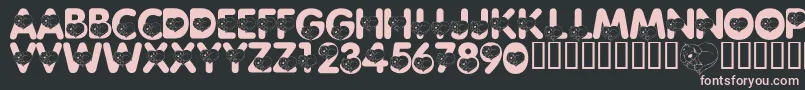 LmsCliffordTheBigRedFont-fontti – vaaleanpunaiset fontit mustalla taustalla