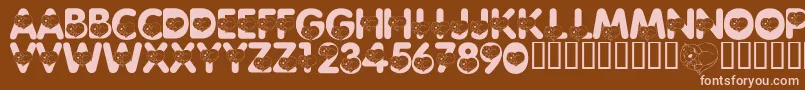 Police LmsCliffordTheBigRedFont – polices roses sur fond brun