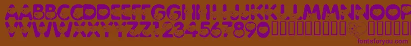 LmsCliffordTheBigRedFont Font – Purple Fonts on Brown Background