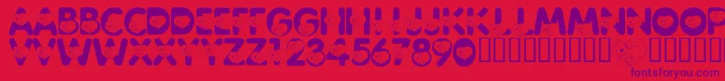 LmsCliffordTheBigRedFont Font – Purple Fonts on Red Background