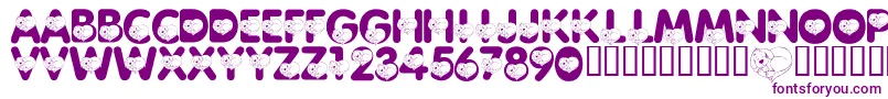 LmsCliffordTheBigRedFont-fontti – violetit fontit valkoisella taustalla