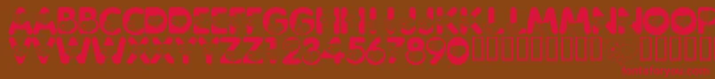 Czcionka LmsCliffordTheBigRedFont – czerwone czcionki na brązowym tle
