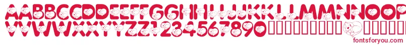 LmsCliffordTheBigRedFont-Schriftart – Rote Schriften auf weißem Hintergrund
