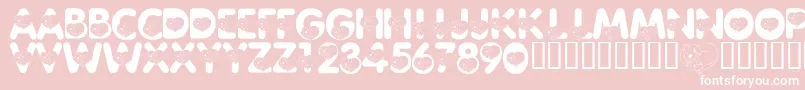 Police LmsCliffordTheBigRedFont – polices blanches sur fond rose