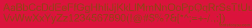 fuente FoobarProRegular – Fuentes Marrones Sobre Fondo Rojo