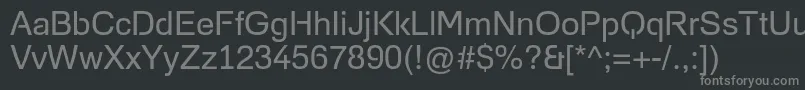 Police FoobarProRegular – polices grises sur fond noir