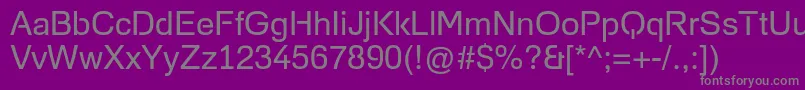 FoobarProRegular Font – Gray Fonts on Purple Background