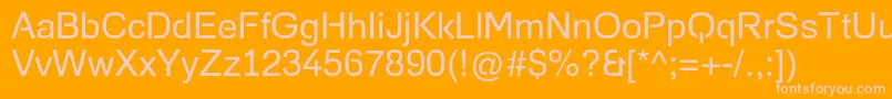 FoobarProRegular-Schriftart – Rosa Schriften auf orangefarbenem Hintergrund