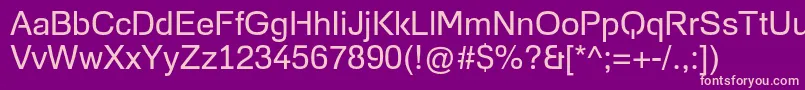 Więcej informacji o czcionce FoobarProRegular Czcionka FoobarProRegular – różowe czcionki na fioletowym tle