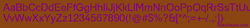 FoobarProRegular Font – Purple Fonts on Brown Background