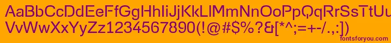 FoobarProRegular Font – Purple Fonts on Orange Background