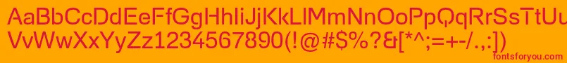 FoobarProRegular Font – Red Fonts on Orange Background
