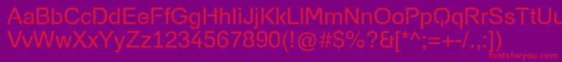 FoobarProRegular Font – Red Fonts on Purple Background