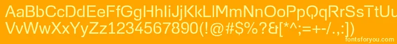 fuente FoobarProRegular – Fuentes Amarillas Sobre Fondo Naranja