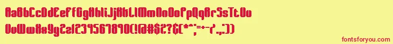 WagerBrk Font – Red Fonts on Yellow Background
