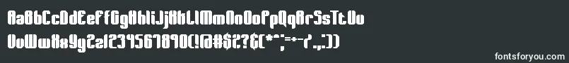 WagerBrk-fontti – valkoiset fontit mustalla taustalla