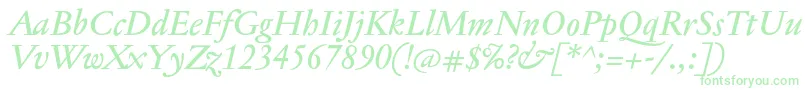 JannontextmedItalic Font – Green Fonts on White Background