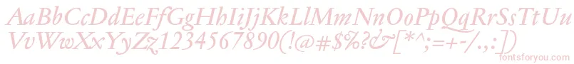 JannontextmedItalic Font – Pink Fonts on White Background
