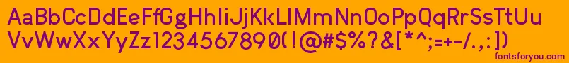 ArvinBold Font – Purple Fonts on Orange Background