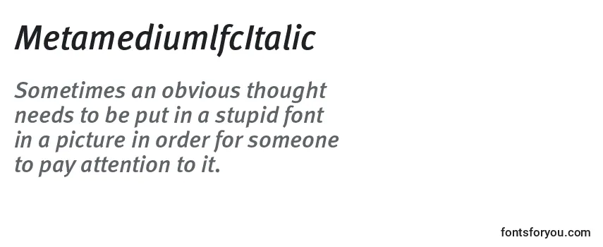 MetamediumlfcItalic Font
