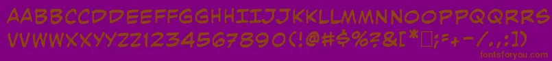 Kimmun Font – Brown Fonts on Purple Background