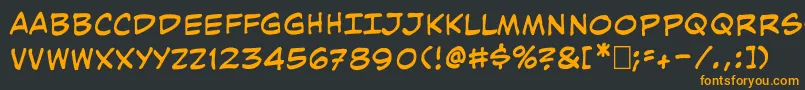 Kimmun Font – Orange Fonts on Black Background