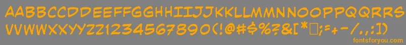 Kimmun Font – Orange Fonts on Gray Background