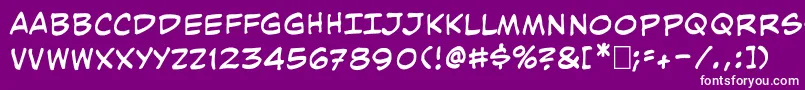 Kimmun Font – White Fonts on Purple Background