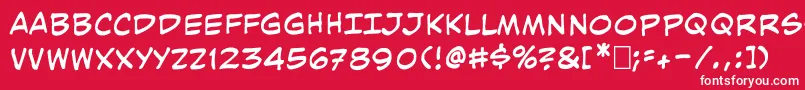 フォントKimmun – 赤い背景に白い文字