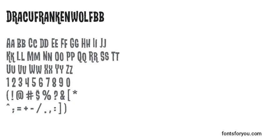 Шрифт Dracufrankenwolfbb – алфавит, цифры, специальные символы