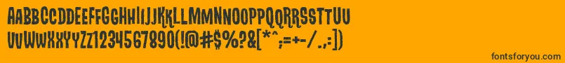 Dracufrankenwolfbb Font – Black Fonts on Orange Background