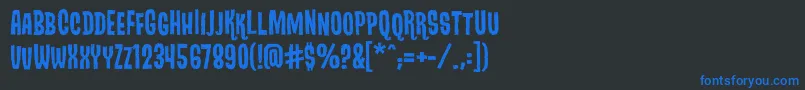 Dracufrankenwolfbb Font – Blue Fonts on Black Background