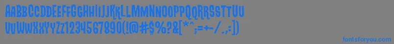Dracufrankenwolfbb Font – Blue Fonts on Gray Background
