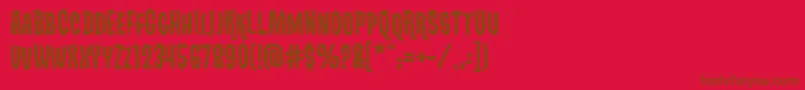 Dracufrankenwolfbb Font – Brown Fonts on Red Background