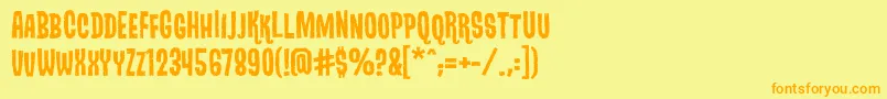 Dracufrankenwolfbb Font – Orange Fonts on Yellow Background