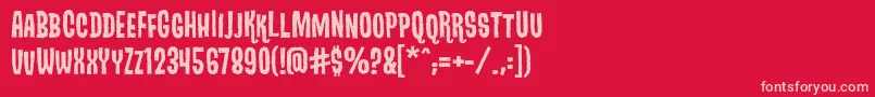Dracufrankenwolfbb Font – Pink Fonts on Red Background