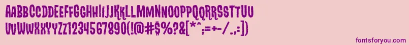 Dracufrankenwolfbb Font – Purple Fonts on Pink Background