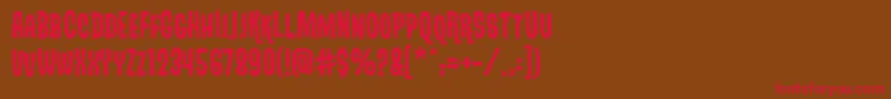 Dracufrankenwolfbb Font – Red Fonts on Brown Background