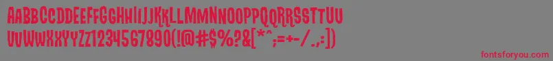 Dracufrankenwolfbb Font – Red Fonts on Gray Background