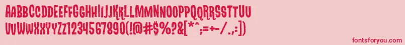 Dracufrankenwolfbb Font – Red Fonts on Pink Background