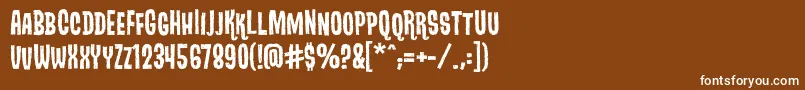 Dracufrankenwolfbb Font – White Fonts on Brown Background