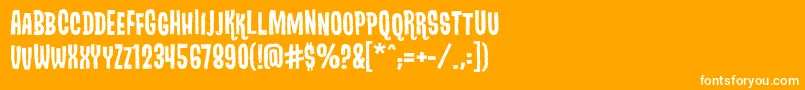 Dracufrankenwolfbb Font – White Fonts on Orange Background