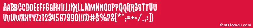 Dracufrankenwolfbb Font – White Fonts on Red Background