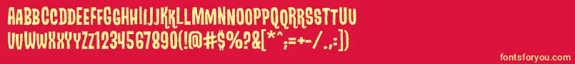 Dracufrankenwolfbb Font – Yellow Fonts on Red Background