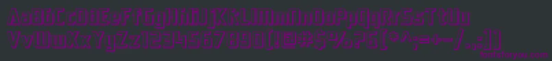 Czcionka SfElectrotomeShaded – fioletowe czcionki na czarnym tle