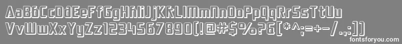 SfElectrotomeShaded-Schriftart – Weiße Schriften auf grauem Hintergrund