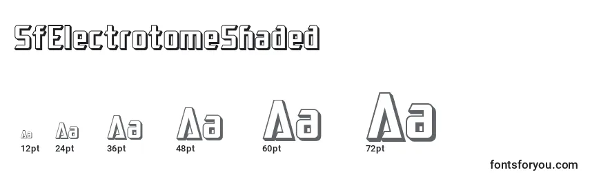 SfElectrotomeShaded Font Sizes