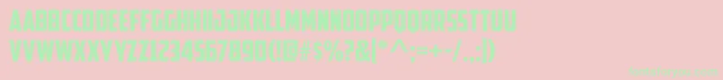 AmericanCaptain Font – Green Fonts on Pink Background